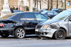 Two cars collided from car accident